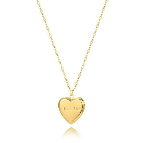 Brass Necklace, with 5cm extender chain, Heart, plated, fashion jewelry & for woman, more colors for choice, nickel, lead & cadmium free, Length:Approx 40 cm, Sold By PC