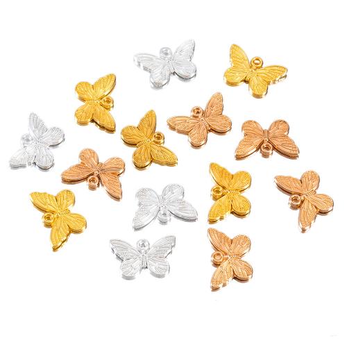 Colgantes Animales de Aleación de Zinc, Mariposa, chapado, Bricolaje, más colores para la opción, libre de níquel, plomo & cadmio, 16x11mm, agujero:aproximado 1.8mm, aproximado 100PCs/Bolsa, Vendido por Bolsa