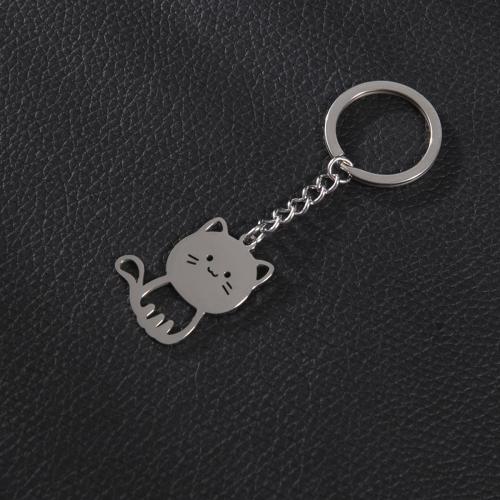 Stainless Steel Key Clasp, 304 Stainless Steel, Cat, plated, fashion jewelry & different styles for choice, more colors for choice, Sold By PC