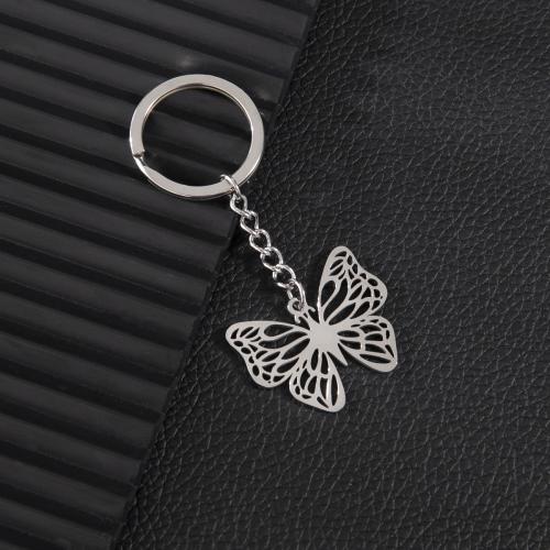 Stainless Steel Key Clasp 304 Stainless Steel Butterfly plated fashion jewelry & hollow Sold By PC