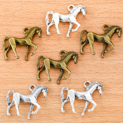 Colgantes Animales de Aleación de Zinc, Caballo, chapado, Bricolaje, más colores para la opción, 36x27mm, 100PCs/Bolsa, Vendido por Bolsa