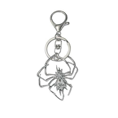 Tibetan Style Key Clasp, Spider, silver color plated, fashion jewelry, silver color, nickel, lead & cadmium free, Sold By PC