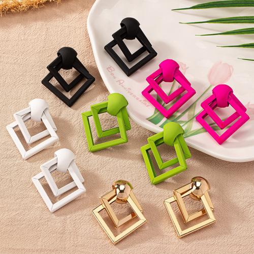 Tibetan Style Stud Earring, plated, stoving varnish & for woman, more colors for choice, Sold By Pair