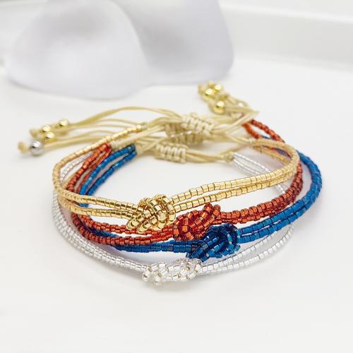 Fashion Create Wax Cord Bracelets, with Seedbead, Bohemian style & for woman, more colors for choice, Sold By PC