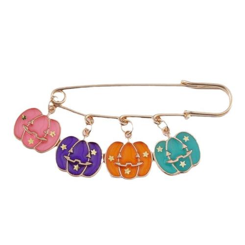 Tibetan Style Brooches, plated, Halloween Design & different styles for choice & enamel, golden, Sold By PC