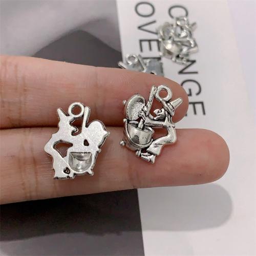 Tibetan Style Pendants, Sorcerer, antique silver color plated, DIY, 15x18mm, 100PCs/Bag, Sold By Bag