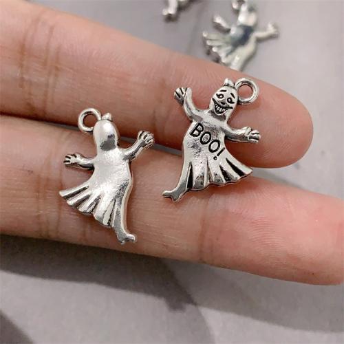 Tibetan Style Pendants, Ghost, antique silver color plated, DIY, 15x20mm, 100PCs/Bag, Sold By Bag