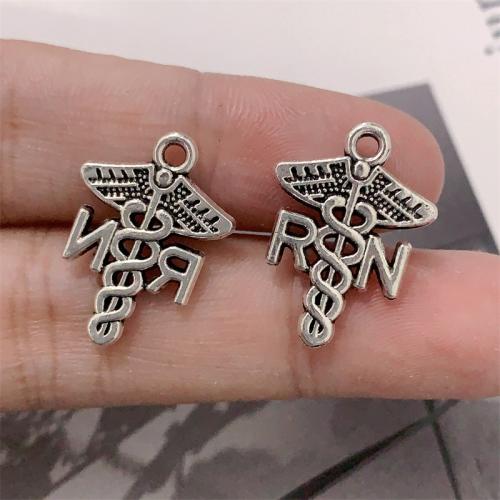 Tibetan Style Alphabet and number Pendants, Alphabet Letter, antique silver color plated, DIY, 15x21mm, 100PCs/Bag, Sold By Bag