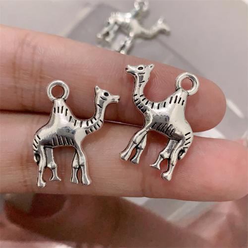 Tibetan Style Animal Pendants, Camel, antique silver color plated, DIY, 19x22mm, 100PCs/Bag, Sold By Bag