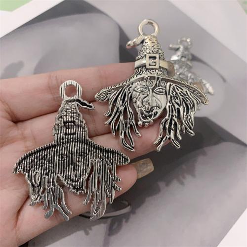 Zinc Alloy Pendants Sorcerer antique silver color plated DIY Sold By Bag