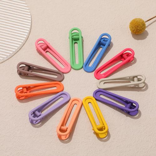 Clips de pico, aleación de zinc, barniz de secado al horno, para mujer, Color aleatorio, libre de níquel, plomo & cadmio, 60mm, aproximado 100PCs/Bolsa, Vendido por Bolsa