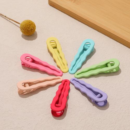 Clips de pico, aleación de zinc, barniz de secado al horno, para mujer, Color aleatorio, libre de níquel, plomo & cadmio, 58mm, aproximado 100PCs/Bolsa, Vendido por Bolsa