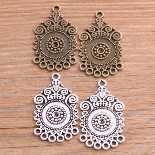 Tibetan Style Connector, plated, DIY & 1/6 loop, more colors for choice, nickel, lead & cadmium free, 22x37mm, Approx 100PCs/Bag, Sold By Bag