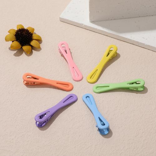 Clips de pico, aleación de zinc, barniz de secado al horno, para mujer, Color aleatorio, libre de níquel, plomo & cadmio, 62mm, aproximado 100PCs/Bolsa, Vendido por Bolsa