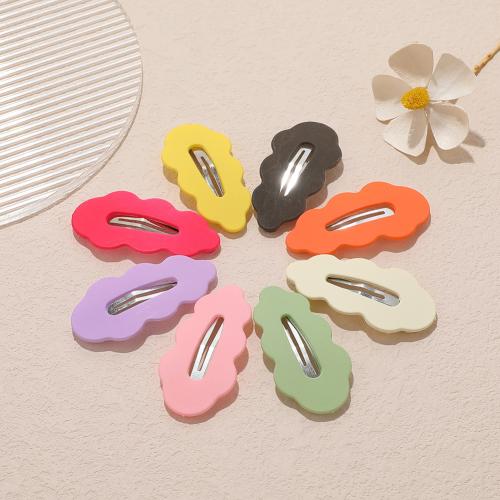 Hair Snap Clips, Tibetan Style, Cloud, stoving varnish, for woman, Random Color, nickel, lead & cadmium free, 55mm, Approx 100PCs/Bag, Sold By Bag