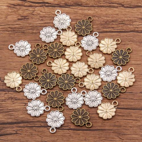 Tibetan Style Flower Pendants, plated, DIY, more colors for choice, nickel, lead & cadmium free, 14x18mm, Hole:Approx 2mm, Approx 100PCs/Bag, Sold By Bag