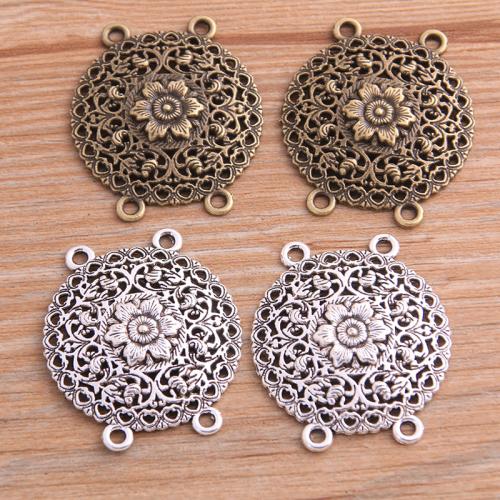 Tibetan Style Connector, plated, DIY & 2/2 loop, more colors for choice, nickel, lead & cadmium free, 30x34mm, Approx 100PCs/Bag, Sold By Bag