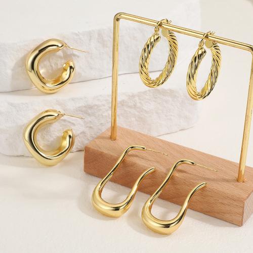 Brass Stud Earring, gold color plated, fashion jewelry & different styles for choice & for woman, more colors for choice, nickel, lead & cadmium free, Sold By Pair