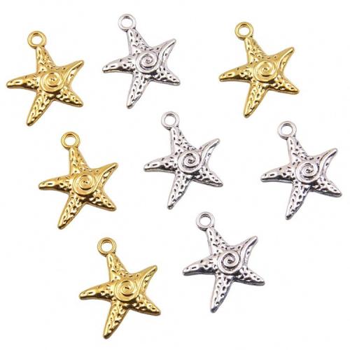 Tibetan Style Animal Pendants, Starfish, plated, DIY, more colors for choice, nickel, lead & cadmium free, 19x23mm, Hole:Approx 2mm, Approx 100PCs/Bag, Sold By Bag