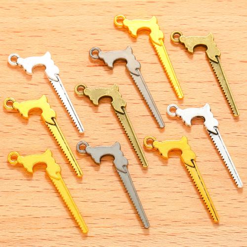 Zinc Alloy Tool Pendants Saw plated DIY Sold By Bag