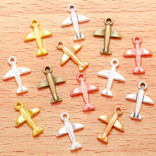 Vehicle Shaped Tibetan Style Pendants, Airplane, plated, DIY, more colors for choice, 15x11mm, 100PCs/Bag, Sold By Bag