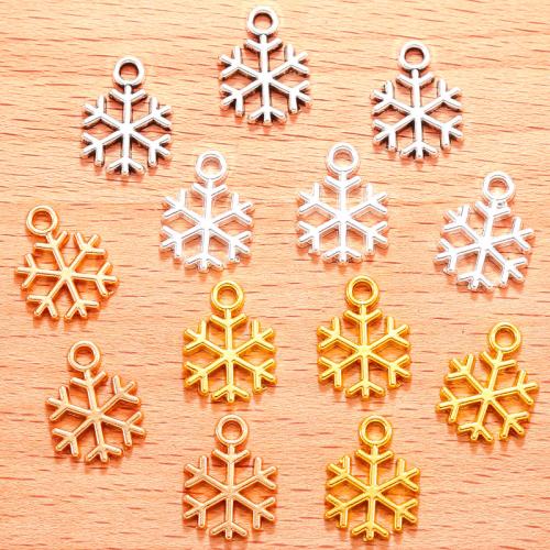 Pendentifs en alliage de zinc, flocon de neige, Placage, DIY, plus de couleurs à choisir, 15x11mm, 100PC/sac, Vendu par sac