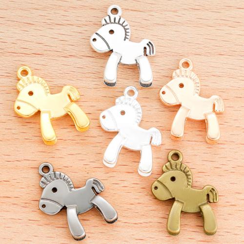 Pendentifs animaux en alliage de zinc, cheval, Placage, DIY, plus de couleurs à choisir, 22x17mm, 100PC/sac, Vendu par sac