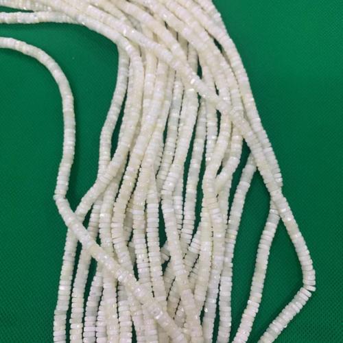 Natural Freshwater Shell Beads, Trochus, DIY, white, 2x6mm, Sold Per Approx 38 cm Strand