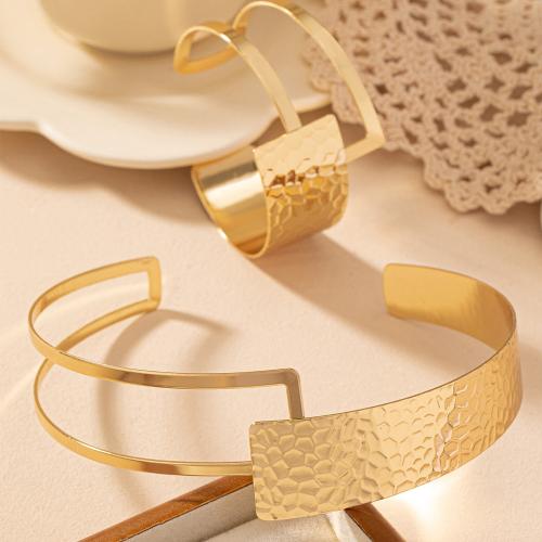 Tibetan Style Jewelry Sets, collar & cuff bangle, plated, for woman, gold, Sold By Set