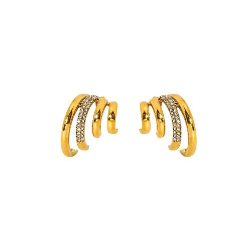 Pendientes de Acero Inoxidable, acero inoxidable 304, para mujer, dorado, Vendido por Par