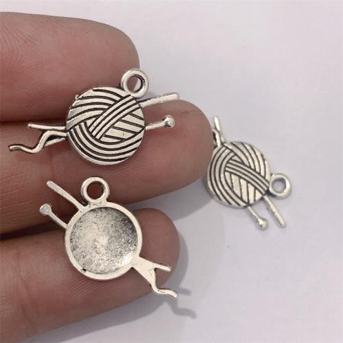 Tibetan Style Pendants, antique silver color plated, DIY, 24x13mm, 100PCs/Bag, Sold By Bag