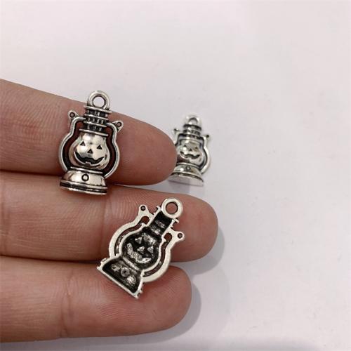 Tibetan Style Pendants, Oil Lamp, antique silver color plated, DIY, 11x19mm, 100PCs/Bag, Sold By Bag