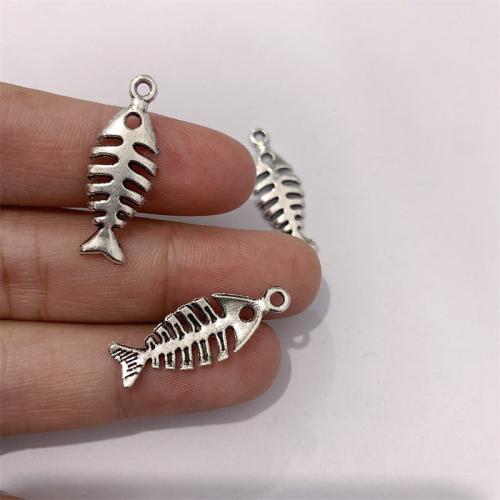 Tibetan Style Pendants, Fish Bone, antique silver color plated, DIY, 10x27mm, 100PCs/Bag, Sold By Bag