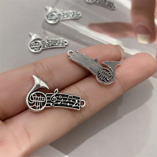 Tibetan Style Pendants, Loudspeaker, antique silver color plated, DIY, 25x15mm, 100PCs/Bag, Sold By Bag