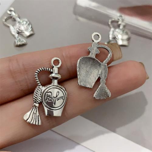 Tibetan Style Pendants, Perfume Bottle, antique silver color plated, DIY, 17x28mm, 100PCs/Bag, Sold By Bag