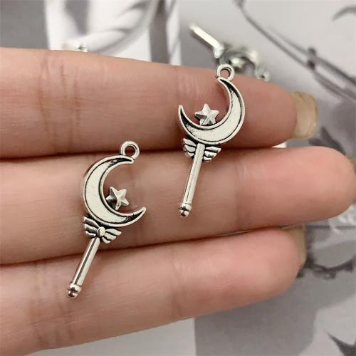 Tibetan Style Pendants, Magic Wand, antique silver color plated, DIY, 12x27mm, 100PCs/Bag, Sold By Bag