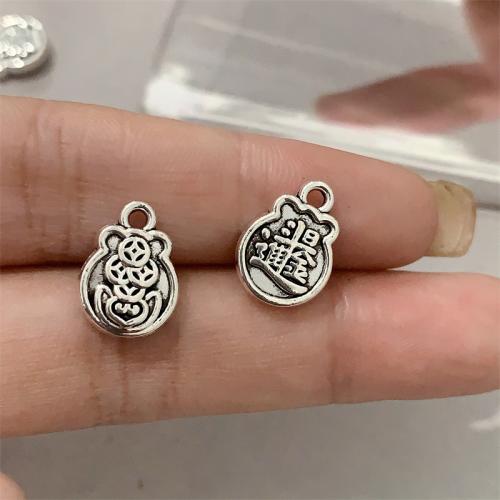 Tibetan Style Pendants, Ingot, antique silver color plated, DIY, 10x14mm, 100PCs/Bag, Sold By Bag