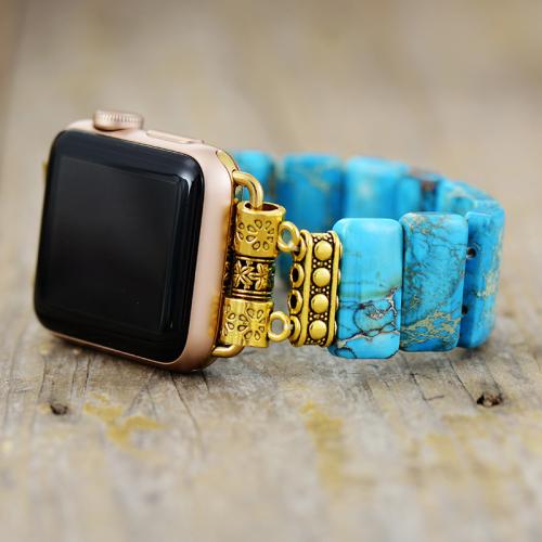 Impression Jasper Watch Bracelet, with Tibetan Style, different size for choice & for woman, more colors for choice, Sold By PC