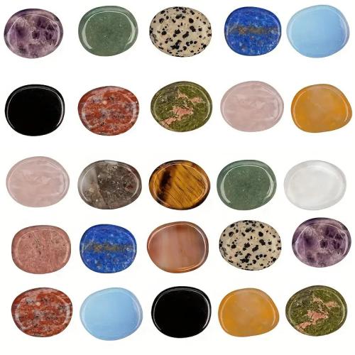 Massage Jewelry, Gemstone, Oval, different materials for choice, 25x30mm, Sold By PC