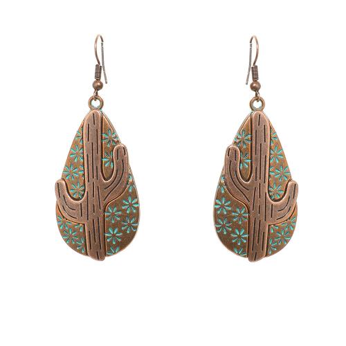 Tibetan Style Drop Earring, Teardrop, plated, vintage & for woman, more colors for choice, 24x65mm, Sold By Pair