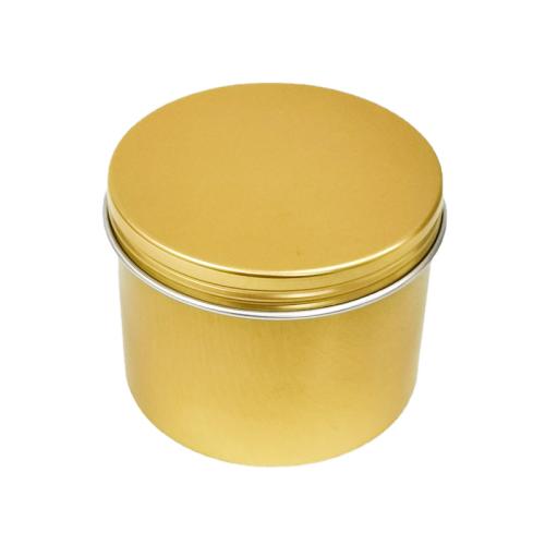 Aluminum Tea Can, Column, dustproof & different size for choice, gold, Sold By PC