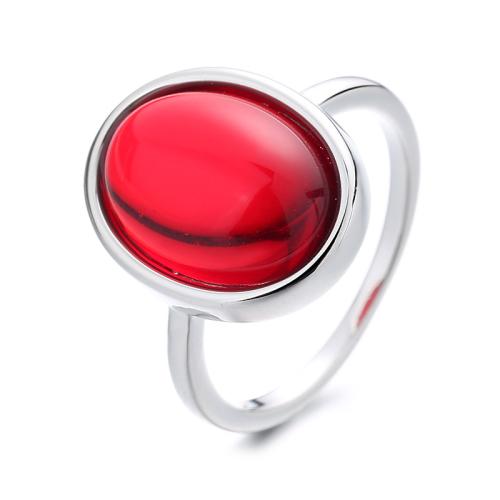 Brass Finger Ring, with Ruby, fashion jewelry & different size for choice & for woman, Sold By PC