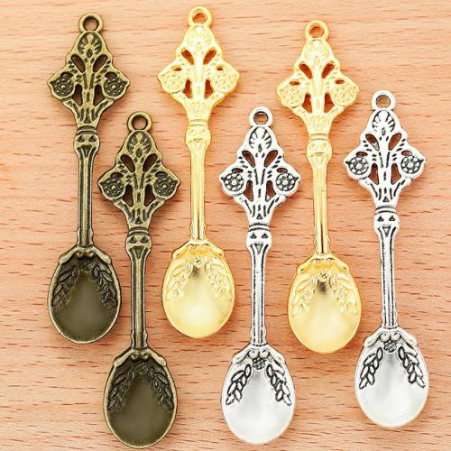 Tibetan Style Pendants, Spoon, plated, DIY, more colors for choice, 62x16mm, 100PCs/Bag, Sold By Bag