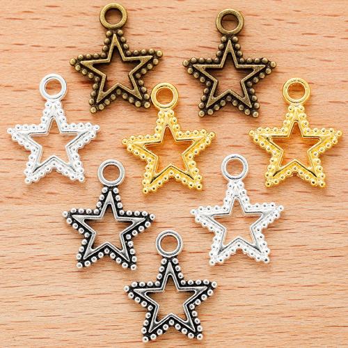 Tibetan Style Star Pendant, plated, DIY, more colors for choice, 17x15mm, 100PCs/Bag, Sold By Bag