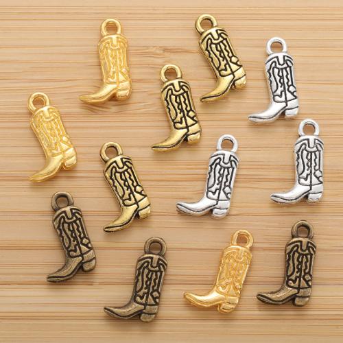 Tibetan Style Shoes Pendants, plated, DIY, more colors for choice, 18x11mm, 100PCs/Bag, Sold By Bag