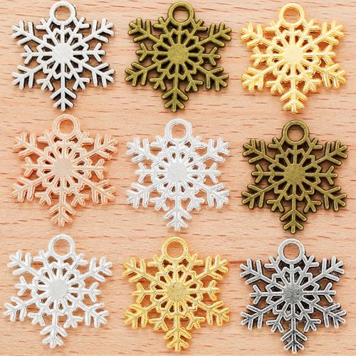 Pendentifs en alliage de zinc, flocon de neige, Placage, DIY, plus de couleurs à choisir, 24x22mm, 100PC/sac, Vendu par sac