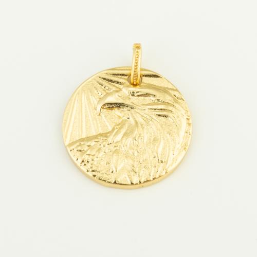 Brass Jewelry Pendants, Round, plated, DIY, more colors for choice, nickel, lead & cadmium free, 20x20x2mm, Sold By PC