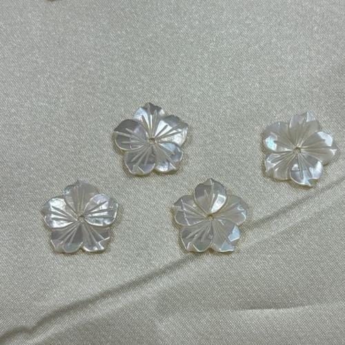 White Lip Shell Beads, Flower, DIY & different size for choice, white, Sold By PC