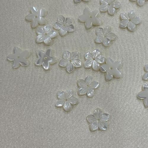 White Lip Shell Beads, Flower, DIY & different size for choice, white, Sold By PC