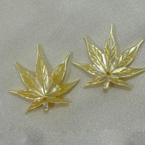 Shell Pendant, Maple Leaf, DIY, more colors for choice, 25mm, Sold By PC